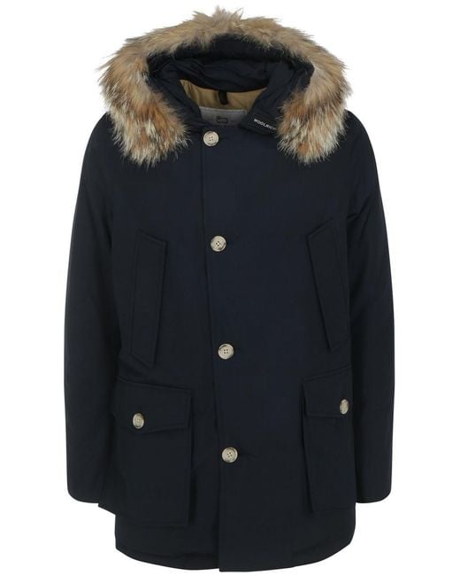 Woolrich Black Arctic Parka Con Pelliccia Removibile for men