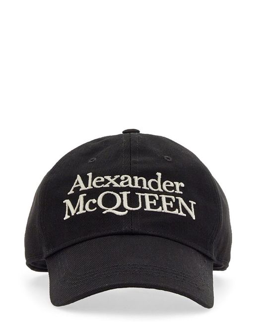 Alexander McQueen Black Baseball Cap for men