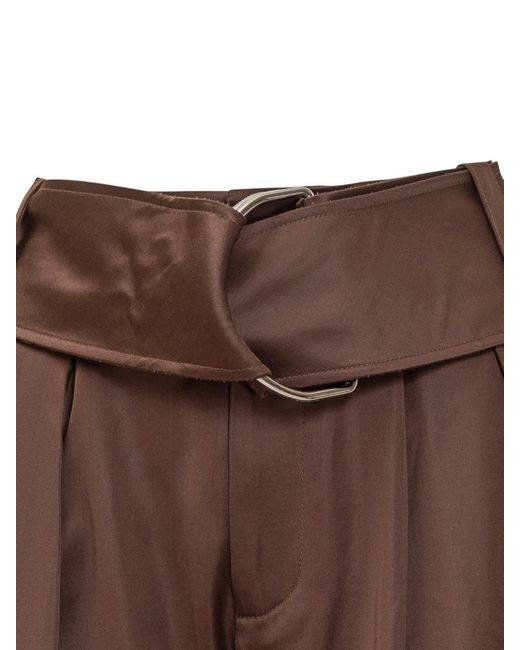 J.W. Anderson Brown Pleated Pants