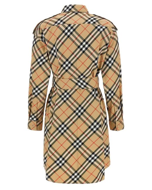 Burberry Natural Check Chemisier Dress