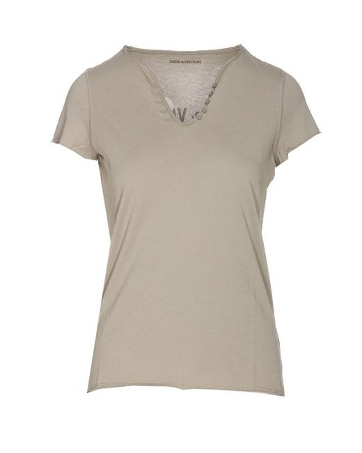 Zadig & Voltaire Gray Zadig & Voltaire T-Shirts And Polos