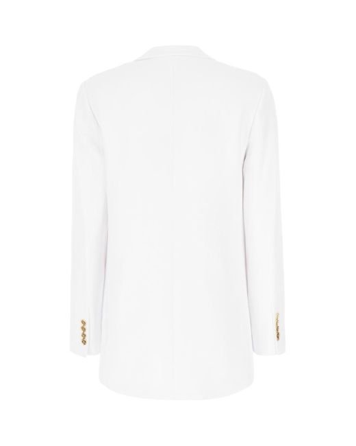 Michael Kors White Single-Breasted Blazer Jacket