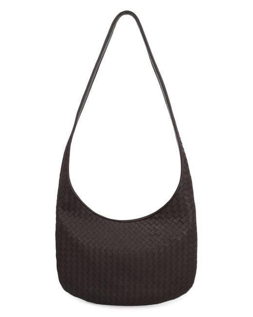 Bottega Veneta Black Veneto Leather Crossbody Bag for men