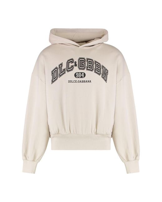 Dolce & Gabbana White Hooded Sweatshirt for men