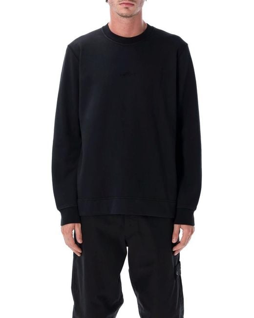 Stone Island Blue Cotton Crewneck Sweatshirt for men