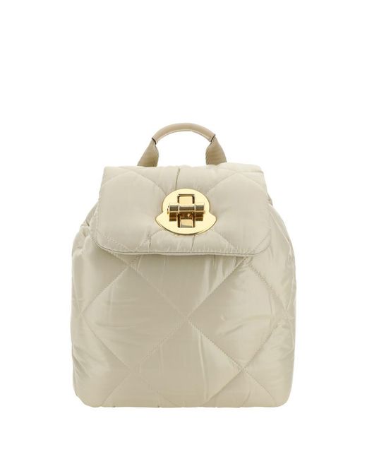Moncler White Puff Backpack