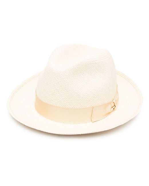 Borsalino Natural Side Bow-detail Sun Hat