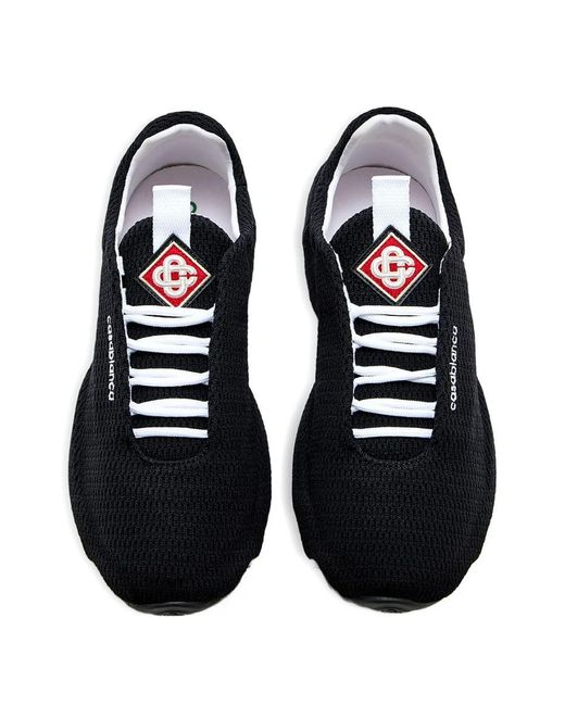 Casablanca Black Sneakers Senza Lacci Con Logo for men