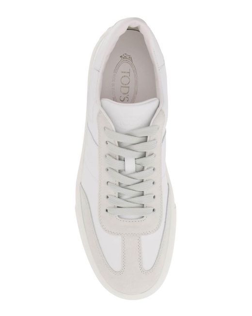 Tod's White Leather Sneakers for men