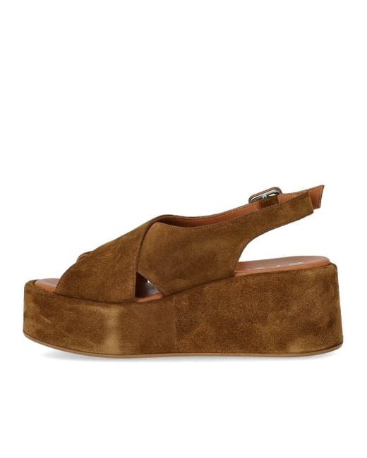 Strategia Brown Toffee Platform Sandal