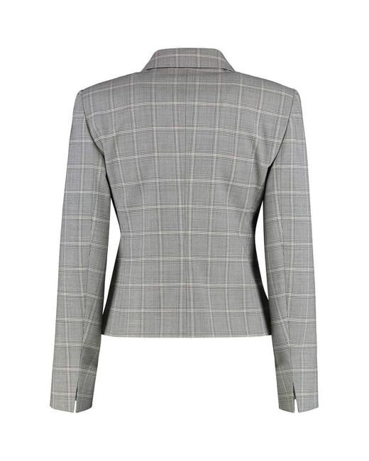 Max Mara Gray Manto Single-Breasted Two-Button Jacket