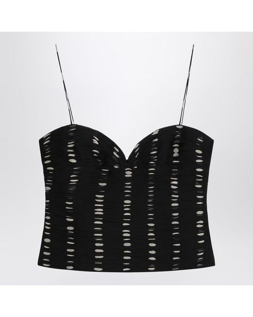 Valentino Garavani Black Plusdepois Print Top In