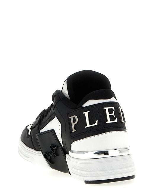 Philipp Plein Black 'Phantom Kicks' Sneakers for men