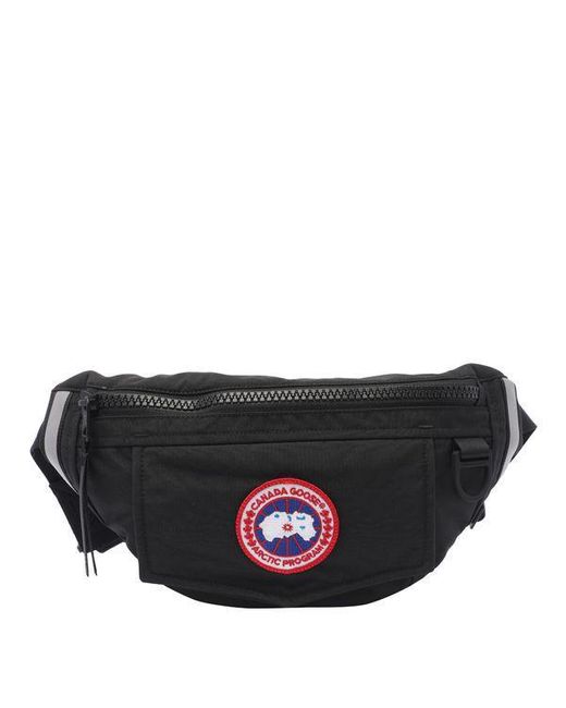 Canada Goose Black Raffia Belt Bag for men
