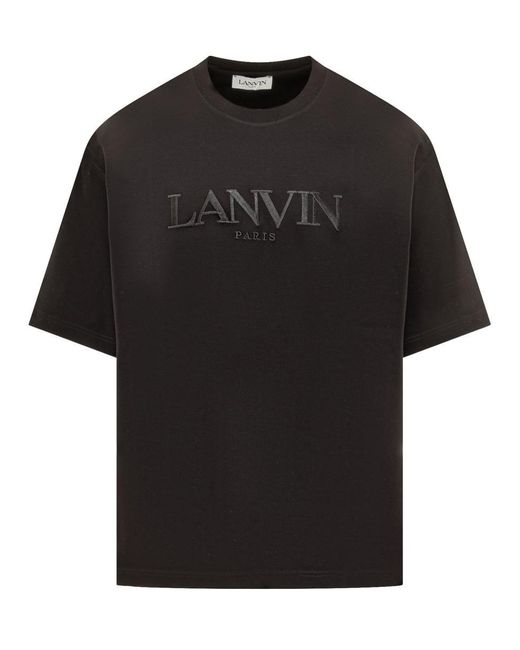Lanvin Black T-shirt With Logo for men