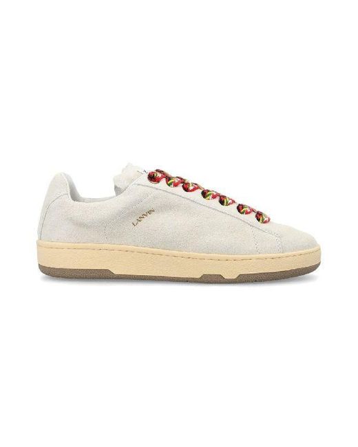 Lanvin White Lite Curb Low Top Sneakers for men