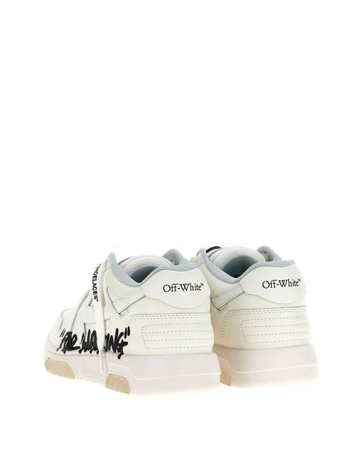 Off-White c/o Virgil Abloh Metallic Out Of Office For Walking Leather Sneakers