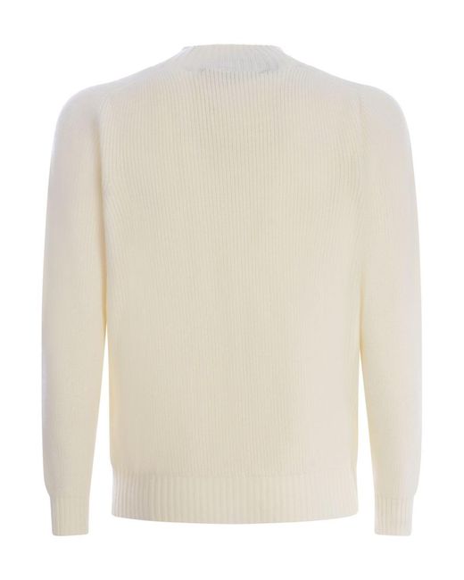 Amaranto White Sweater for men