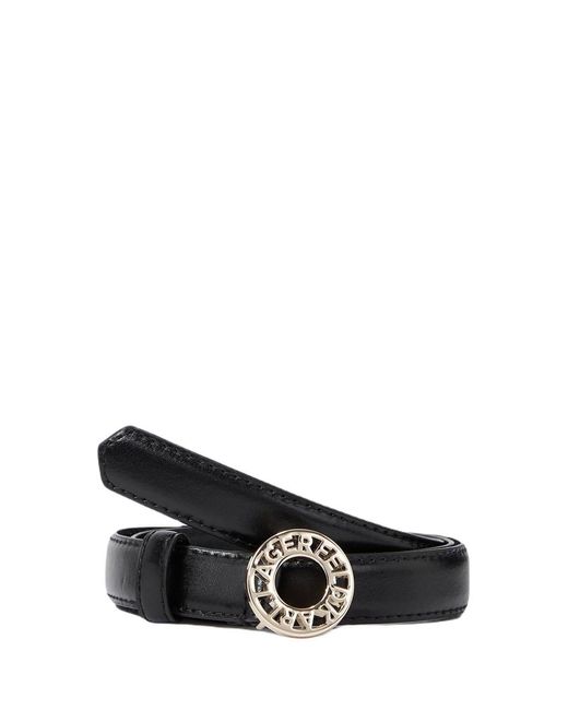 Karl Lagerfeld Black K/disk Leather Belt