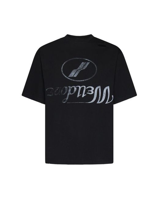we11done Black T-shirts And Polos for men