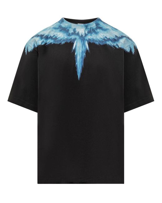 Marcelo Burlon Black County Of Milan Colordust Wings T-shirt for men