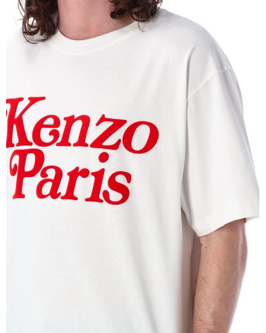 KENZO White Oversize T-Shirt X Verdy for men