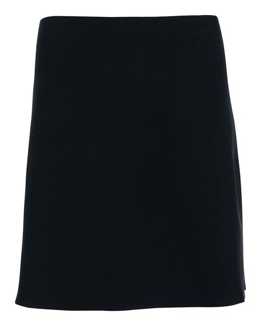 Jil Sander Black Mini Skirt With Regular Waist