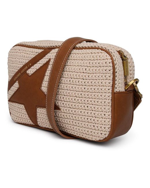 Golden Goose Borsa Star Bag Crocht Bicolore in Brown | Lyst