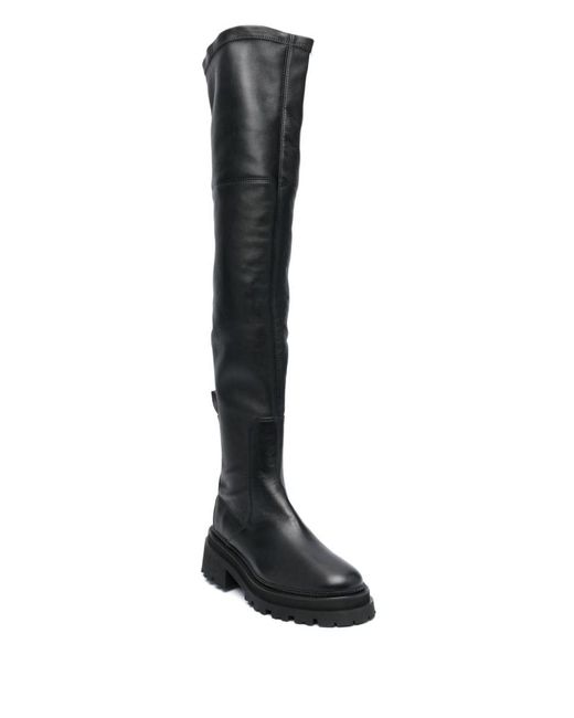Zadig & Voltaire Black 60mm High Leather Boots