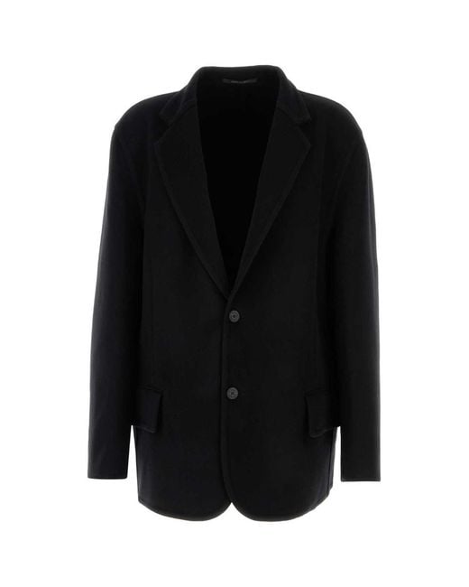 Balenciaga Black Flannel Blazer for men