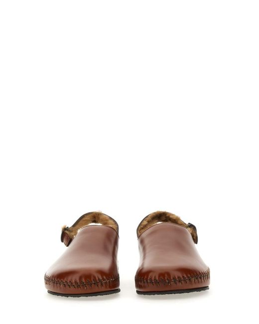 Hereu Brown Cargol" Shearling Slingback