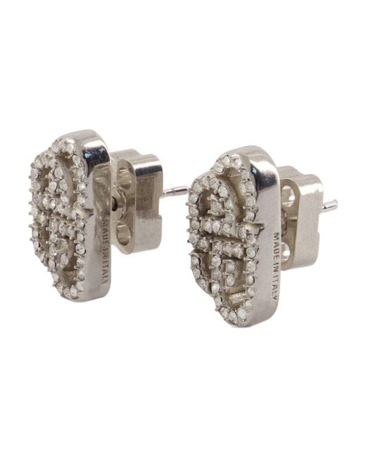 Balenciaga Metallic Bb Stud Xs Earrings
