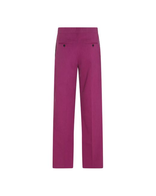 Isabel Marant Purple Orchid Cashmere Blend Scarly Pants