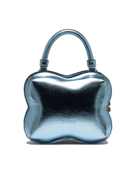 Ganni Blue Butterfly Handbag