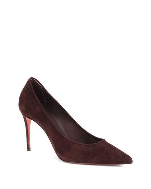 Christian Louboutin Brown Sporty Kate Velvet Pumps