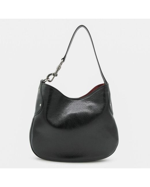 Mulberry Black Leather Hackney Shoulder Bag High Shine