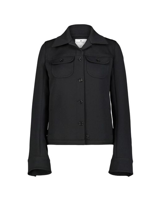 Courreges Black Twill Trucker Jacket