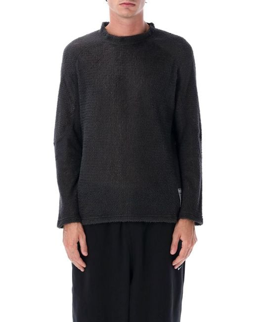 Satisfy Black Fuzzfleece Ad Long-Sleeve T-Shirt for men