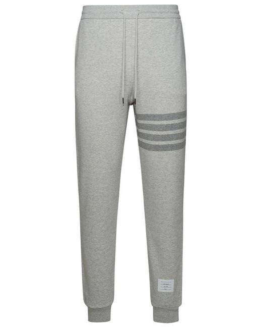 Thom Browne Gray Cotton Joggers for men