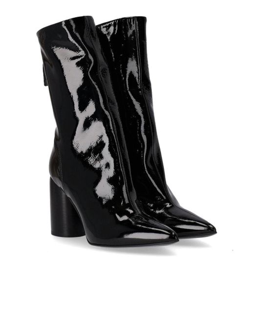 Halmanera Roxy Black Heeled Ankle Boot