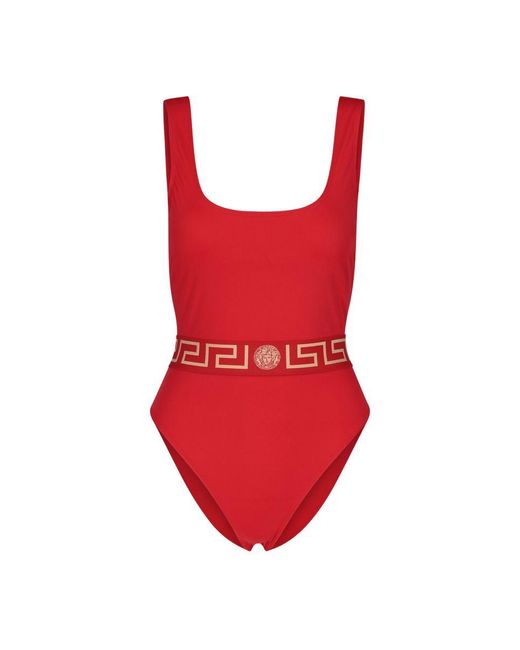 Versace Red Swim One-piece Lycra Vita Recycled