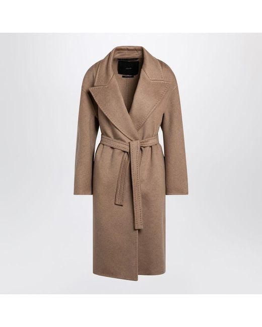 Max Mara Brown Atelier Deconstructed Coat