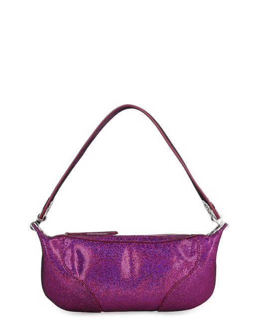 By Far Purple Mini Amira Shoulder Bag