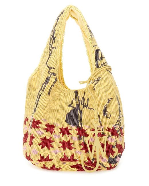 J.W. Anderson Metallic Mini Beaded Tote Bag
