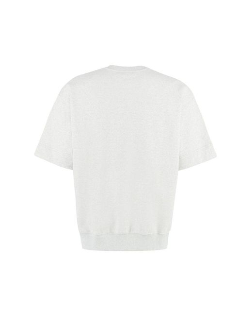 Jil Sander White Cotton Crew-neck Sweatshirt for men
