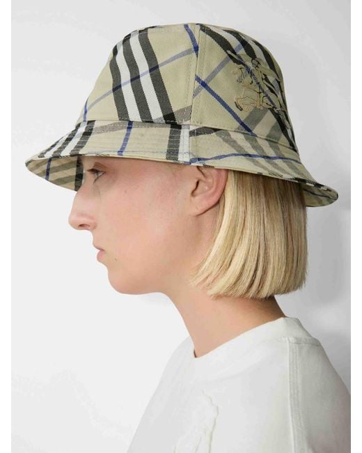 Burberry Multicolor Tartan Polyester-Cotton Fisherman Bucket Hat for men