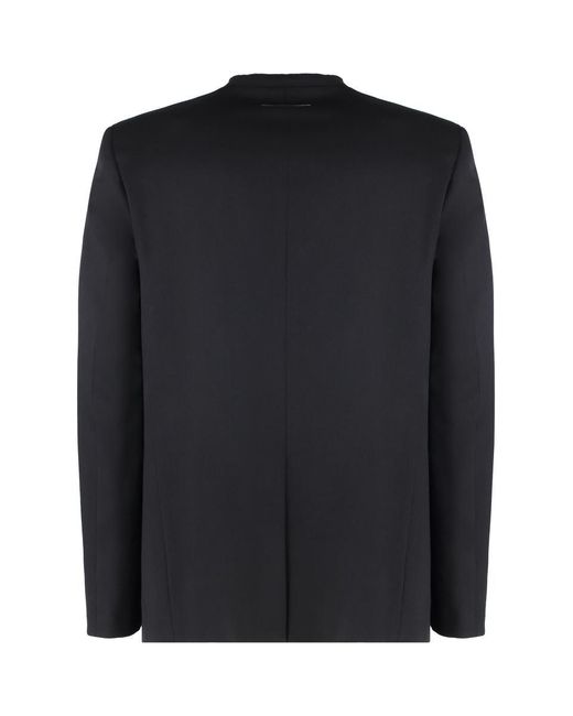 MM6 by Maison Martin Margiela Black Single-Breasted Two-Button Jacket for men