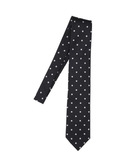 Tom Ford Black Polka Dot Tie for men