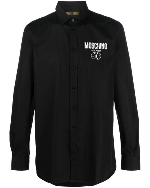 Moschino Black Shirt With Print for men