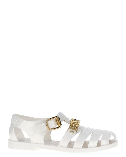 Moschino Metallic 'Jelly' Sandals